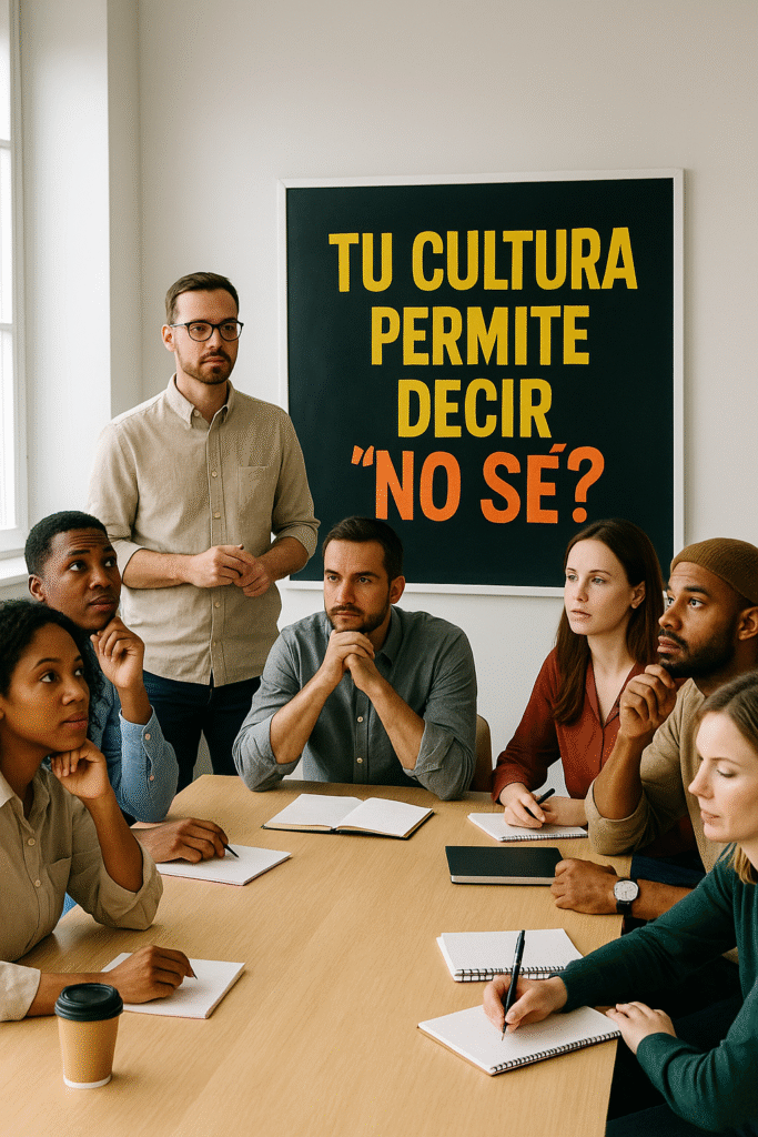Does your culture allow you to say “I don’t know”? Tu cultura permite decir “no sé”